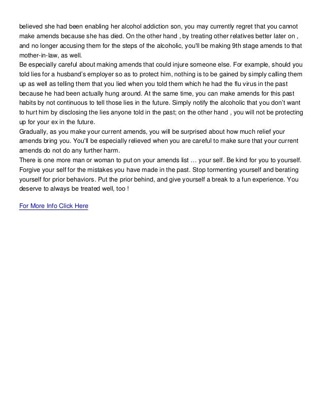 how to write an amends letter to myself amends letter to husband